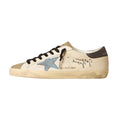 Super-Star stella in denim e talloncino in pelle grigia