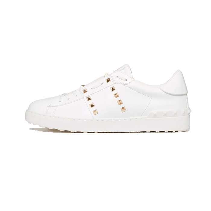 One stud leather sneakers
