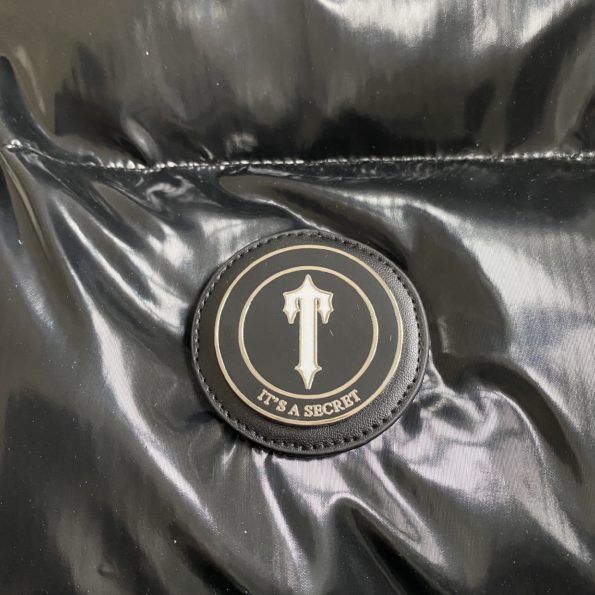 TRPSTAR SHINY BLACK IRONGATE PUFFER JACKET DETACHABLE
